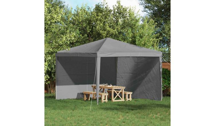 Walplus 400 x 195 cm PE Steel Frame Party Tent Sidewalls 2pcs - Light Grey