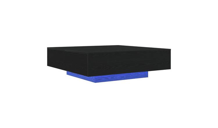 Walplus Engineered Wood Coffee Table - Black Oak - 100 x 100 x 31 cm
