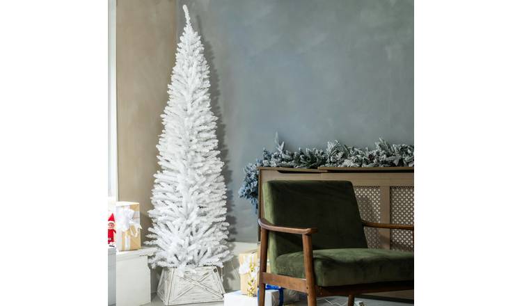 Christmas Tree World 4ft White Italian Pencilimo Christmas Tree