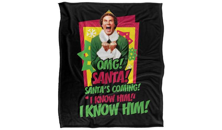 Elf Santa's Coming! I Know Him! Blanket - 147cm x 91cm