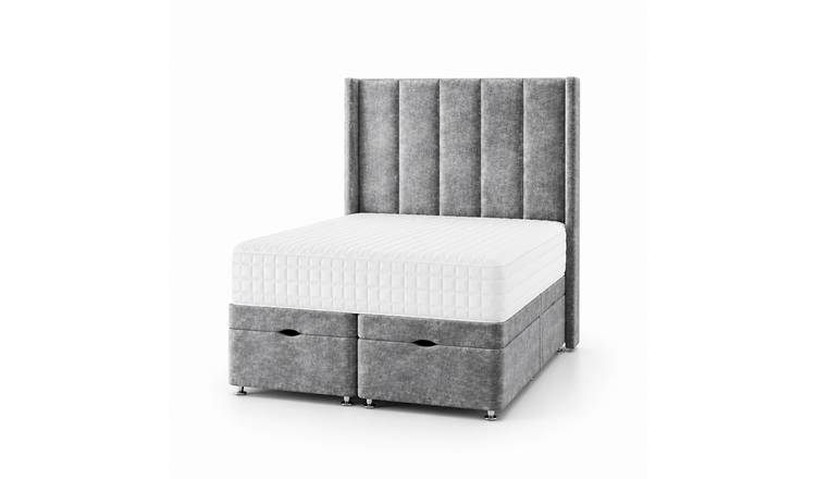 Comfy Deluxe  Margo   4ft6 Double  End Lift Ottoman Bed Set - Silver Grey
