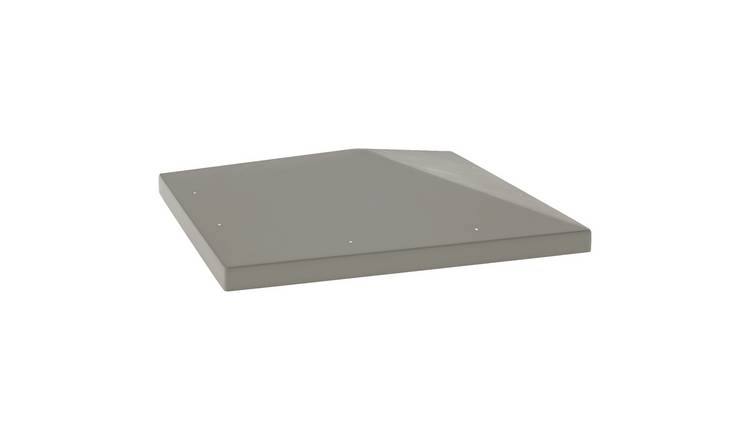 Outsunny Gazebo Canopy Replacement Cover with Drain Holes Top Cover Only - Grey