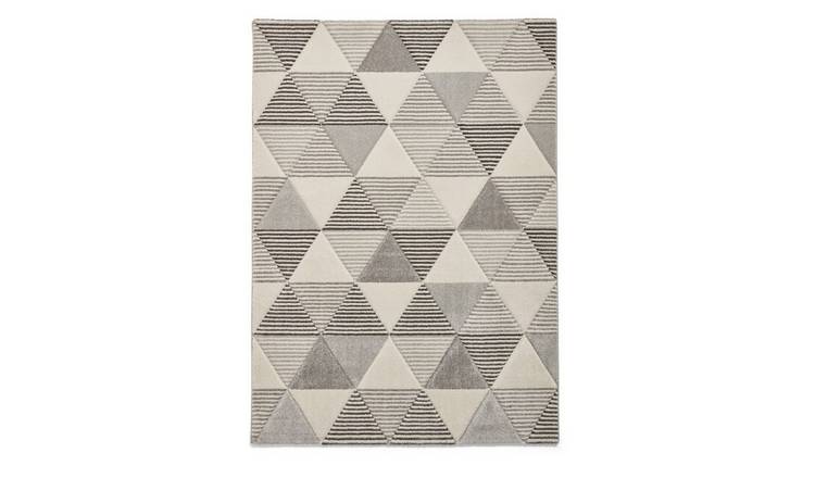 Mega Flooring Beige Modern Geometric Rug - 120 x 170cm