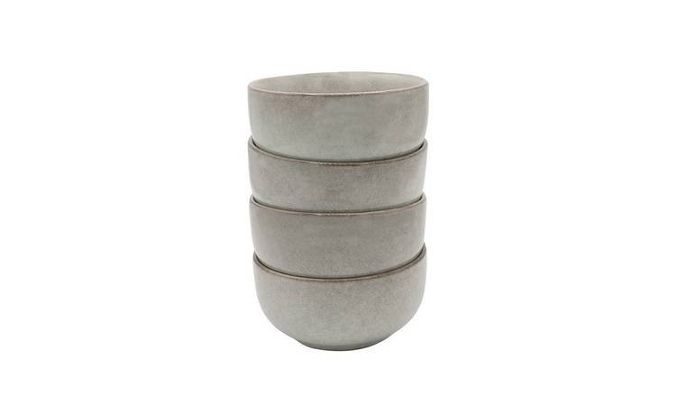 Cooks Professional Set of 4 11cm Nordic Stoneware Dipping Bowls - Grey