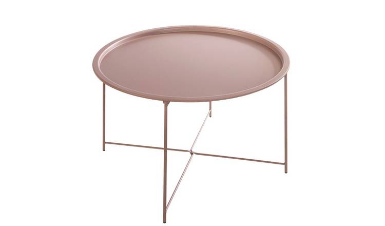 Noa & Nani Bjarni Metal Coffee Side Table - Blush Pink