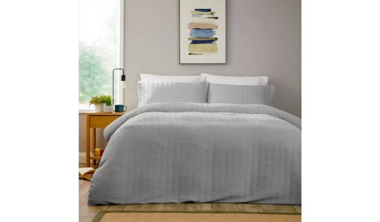 New Edge Blinds Belgravia Grey Duvet Set - Super King
