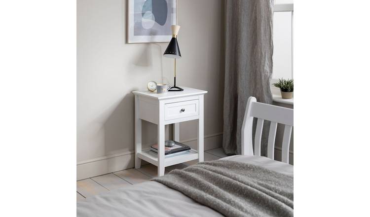 Noa & Nani Karlstad 1 Drawer Bedside Table - White