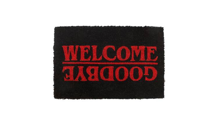 Something Different Welcome Goodbye Door Mat - Black