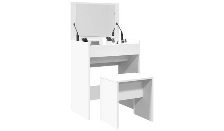Walplus Dressing Table and Stool - White - 60 x 40 x 113.5 cm