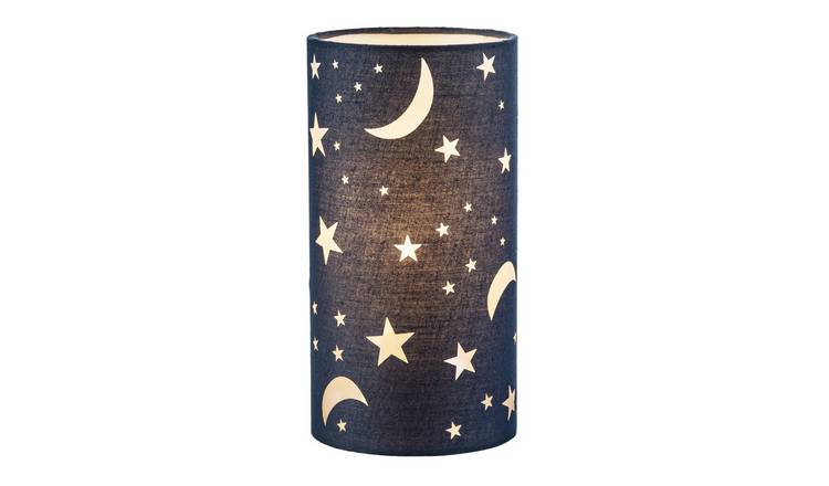 Happy Homewares Blue Stars and Moons Children Kids Midnight Table Lamp - 12cm