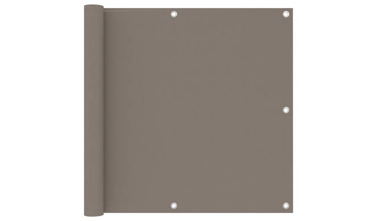 Walplus Polyester Oxford Balcony Screen - Taupe - 90 x 600 cm