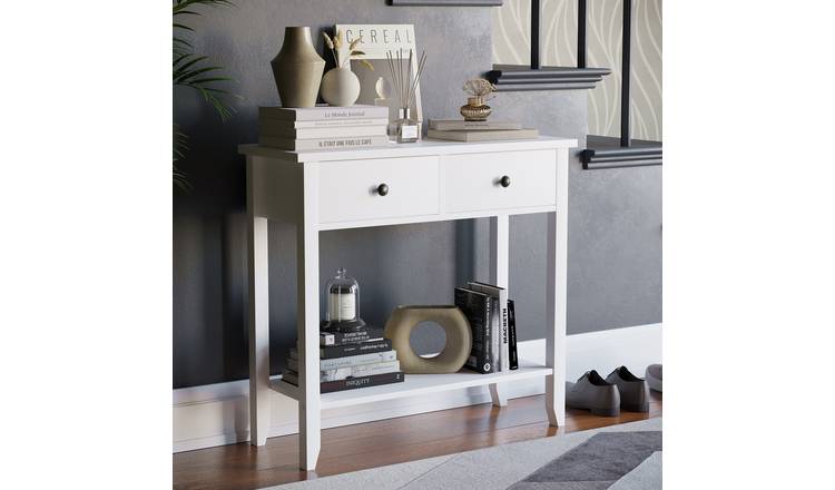 Vida Designs Windsor 2 Drawer Console Table - White