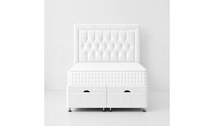 Comfy Deluxe  Cassie 5ft King Size  End Lift Ottoman Bed Set - White