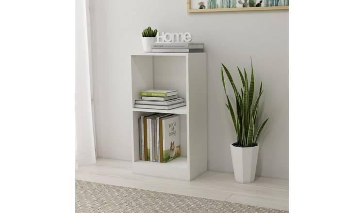 Walplus Engineered Wood Bookcase - White - 40 x 24 x 75 cm