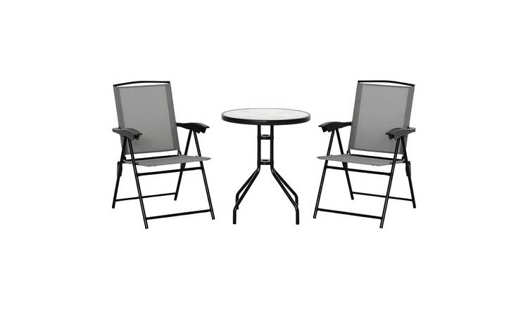 Outsunny Adjustable Garden Conversation Set - Grey