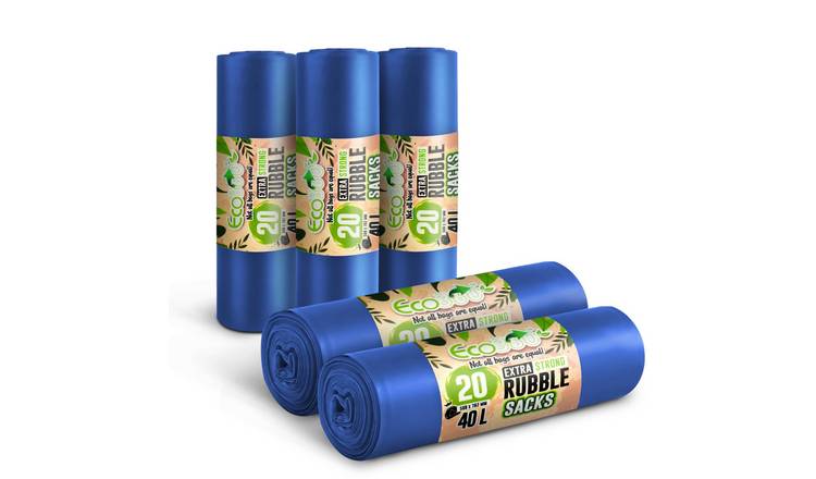EcoBag Blue 40L Heavy Duty Rubble Sacks - Pack of 100