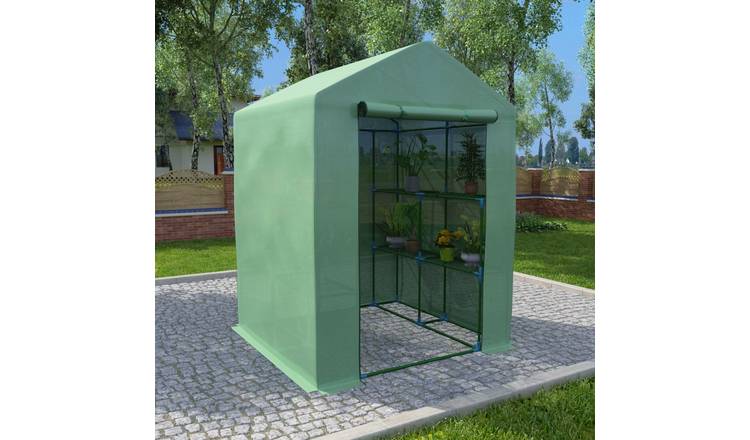 Walplus Steel Greenhouse Mesh Large Shelving - Green - 143 x 143 x 195 cm