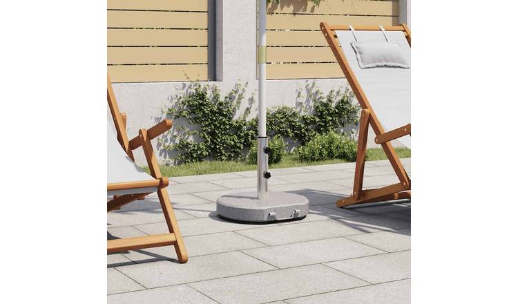 Walplus 7 cm Thick Stainless Steel Parasol Stand - Grey - 45 cm