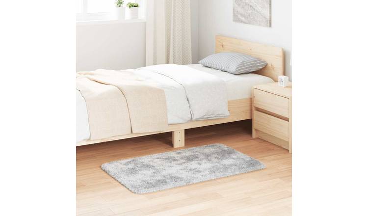 Walplus Navarra Polyester Rug - Silver Grey - 60 x 100cm