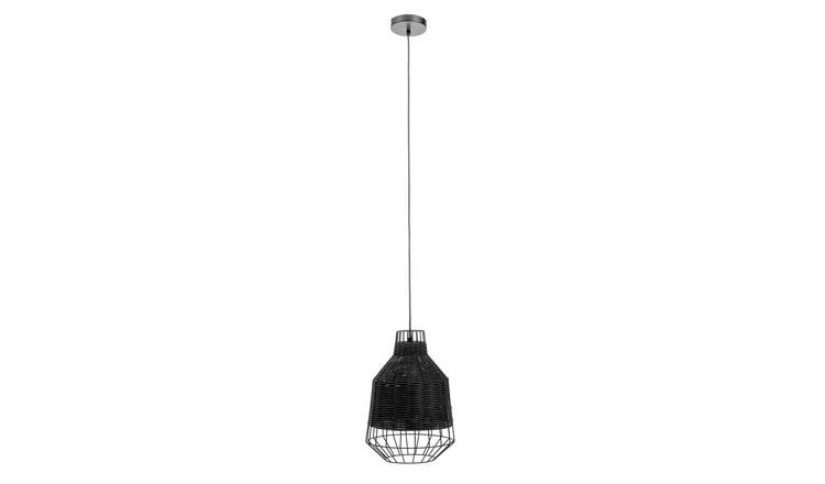 Orsina Jaya Rattan Pendant Light - Black