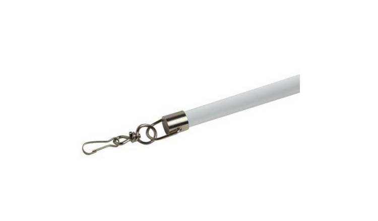 New Edge Blinds White Metal Curtain Wand Pull Draw Rod Pair - 100cm