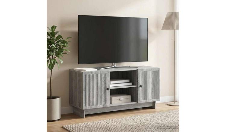 Walplus 2 Door Engineered Wood TV Cabinet - Grey Sonoma - 102 x 34.5 x 50 cm