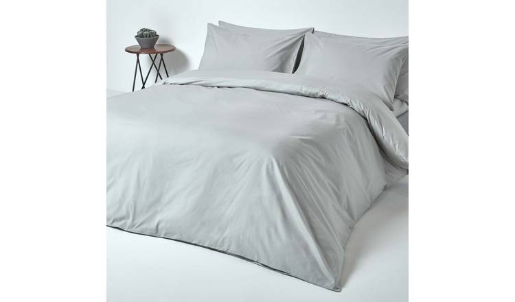 Homescapes Egyptian Cotton Silver Grey Bedding Set - Single