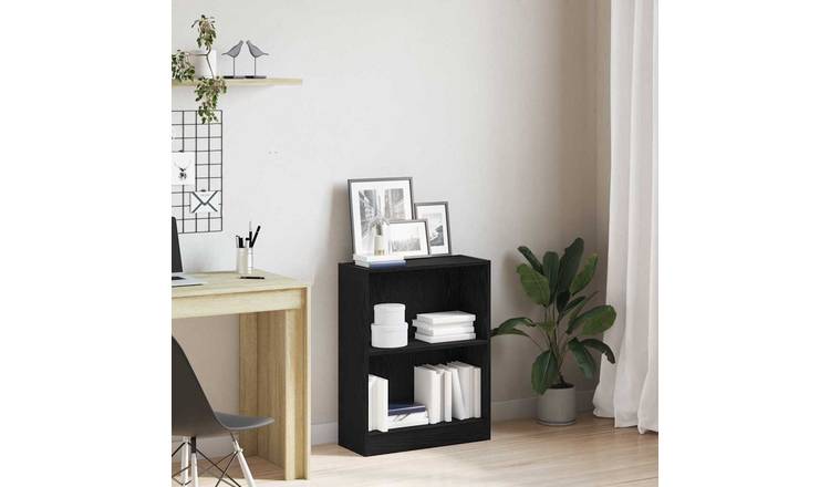 Walplus 1 Shelf Engineered Wood Book Cabinet - Dark Oak - 60 x 24 x 76 cm
