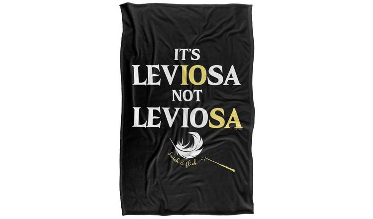 Harry Potter It's Leviosa Not Leviosa Black Blanket - 147cm x 91cm
