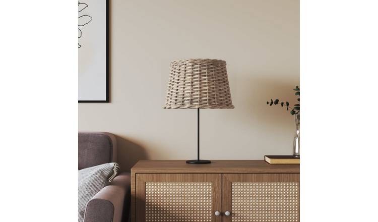 Walplus Brown Iron Wicker Lampshade - 40 x 26cm