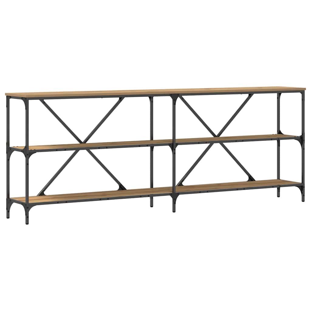 Walplus Engineered Wood Console Table - Artisian Oak - 200 x 30 x 75 cm - Image 2