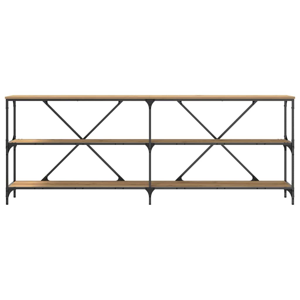 Walplus Engineered Wood Console Table - Artisian Oak - 200 x 30 x 75 cm - Image 5