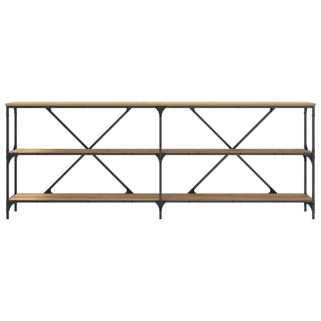 Walplus Engineered Wood Console Table - Artisian Oak - 200 x 30 x 75 cm - Image 5