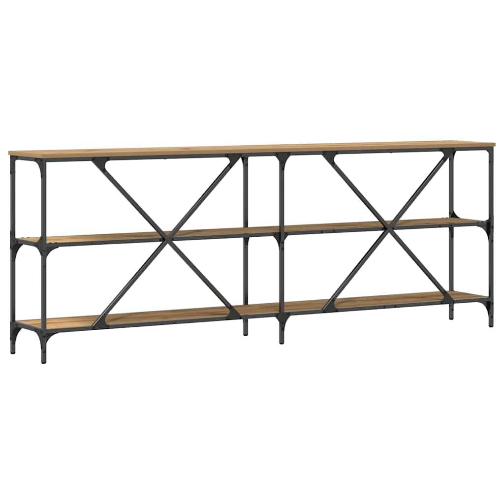Walplus Engineered Wood Console Table - Artisian Oak - 200 x 30 x 75 cm - Image 7