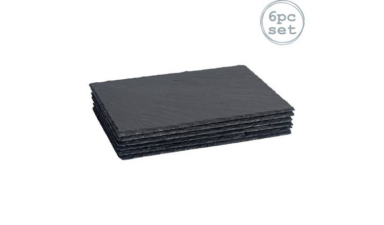 Argon Tableware Rectangle Slate Serving Platters - Pack of 6