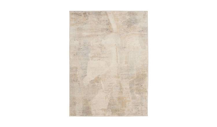 Mega Flooring White Modern Abstract Rug - 80 x 150cm