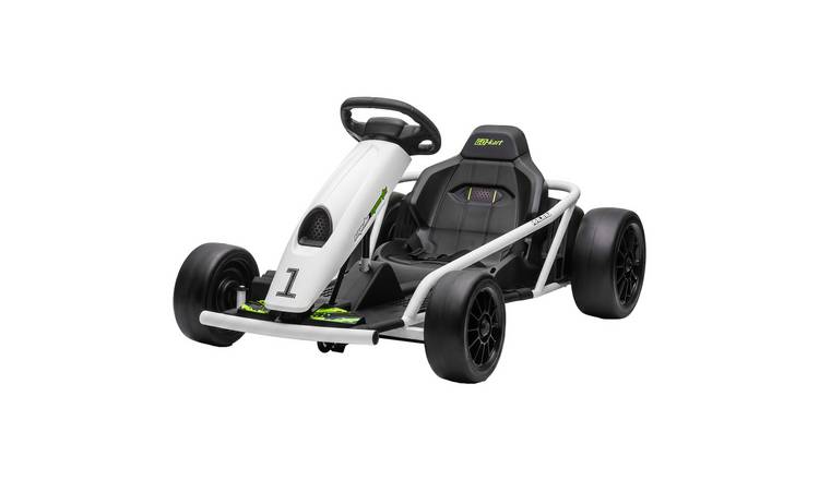 HOMCOM 24V 8 to 12 Years Drift Electric Ride On Go Kart – White