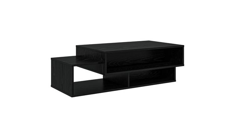 Walplus Engineered Wood Coffee Table - Black Oak - 105 x 50 x 32.5 cm