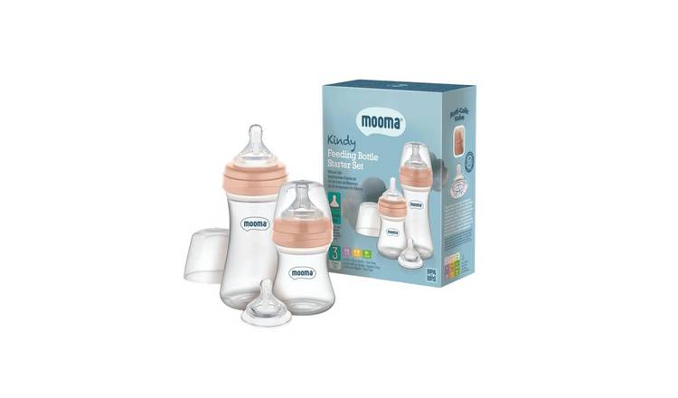 Mooma Kindy 3-Piece Feeding Bottle Starter Set - Old Rose