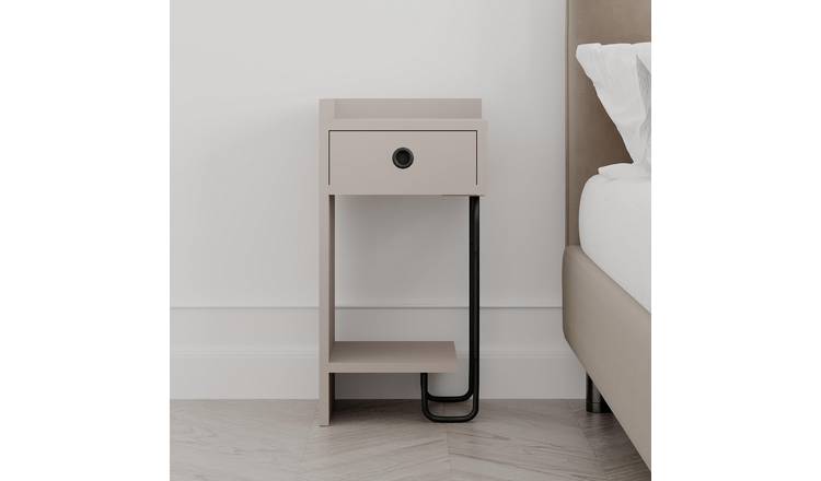 Decortie SiriusLeft Module Particleboard Bedside Table - Mocha
