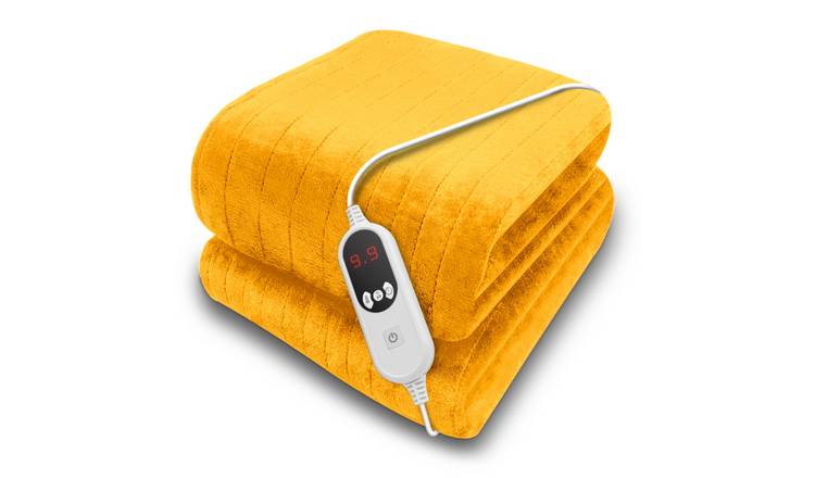 Purus 160 x 120cm Microfleece Polyester Electric Heated Throw Blanket - Gold