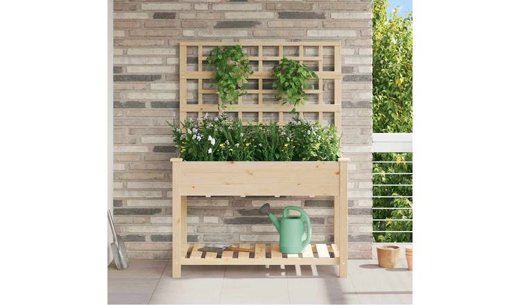 Walplus Firwood Garden Planter - Beige - 115 x 60.5 x 153 cm