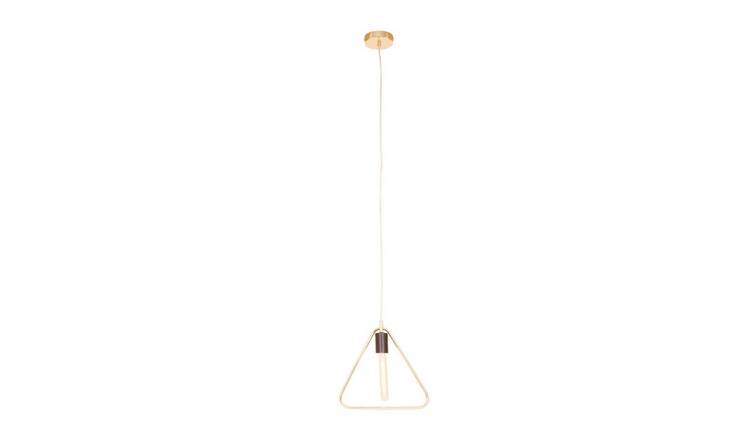 Orsina Lavis Triangle Pendant Light - Black and Gold