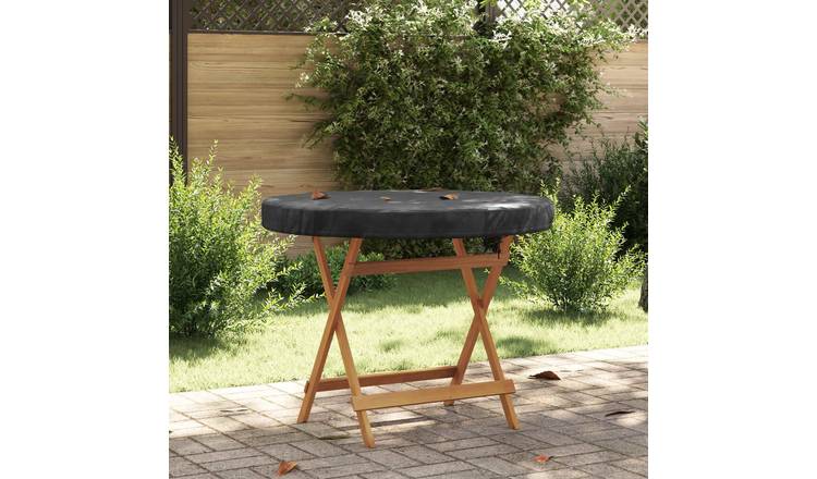Walplus 210D Oxford Fabric Round Outdoor Table Cover - Black - 112 x 112 x 10 cm