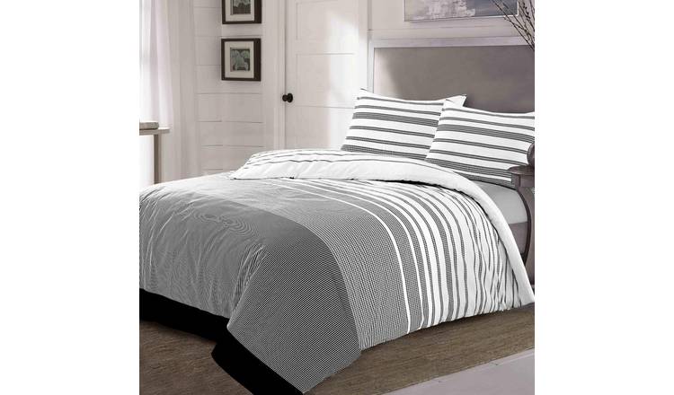 HomeSpace Direct Maximus White Duvet Cover Set - Single
