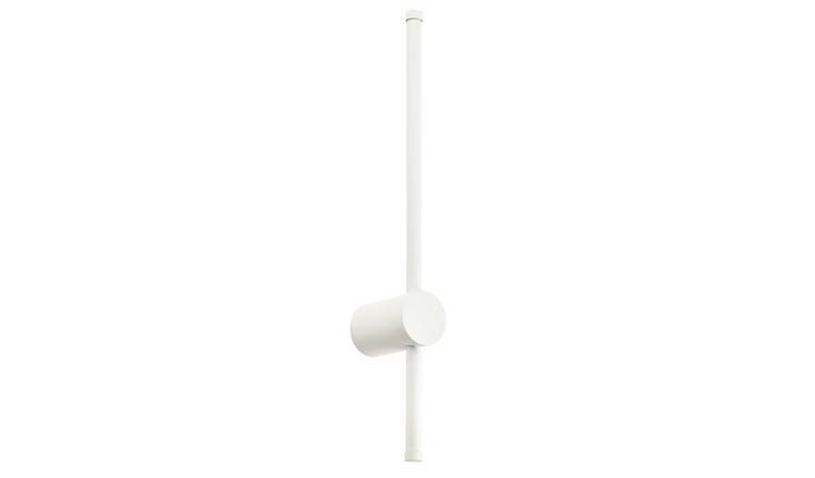 Happy Homewares White Sleek Stick Ambient LED in Matt White Wall Light - 6cm