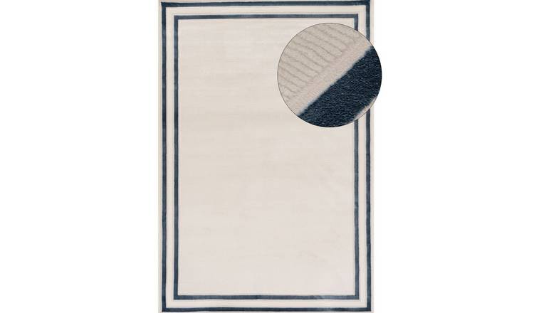 The Rugs Blue Carmel Bordered Rug - 120 x 170cm
