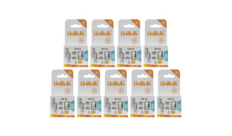 UniBulb 1.8W LED Daylight Capsule G9 Light Bulb - Pack of 18