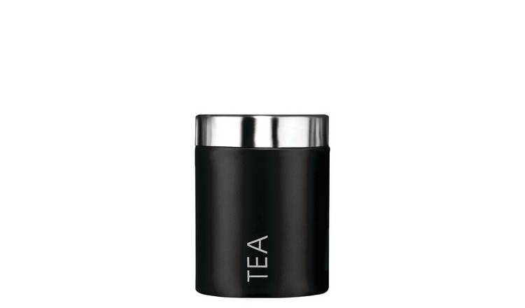 Orsina Liberty Enamel Tea Canister – Black and Silver