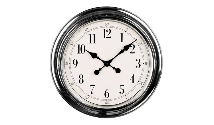 Orsina Pelo Wall Clock - Chrome